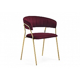 Стул на металлокаркасе Kamelia 1 wine red / gold