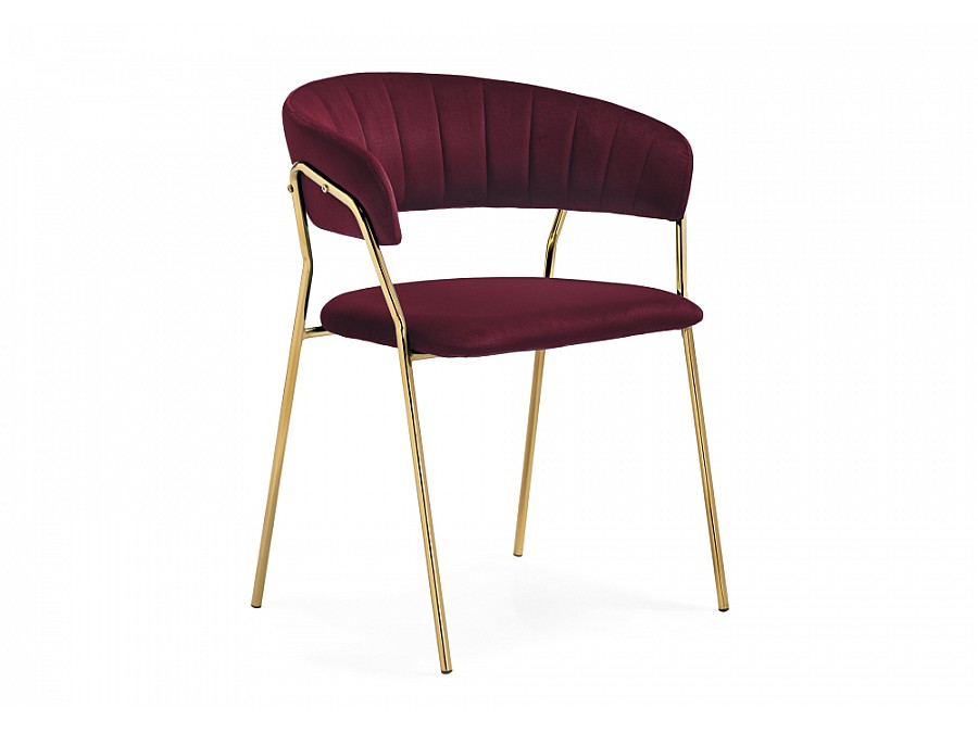 Стул на металлокаркасе Kamelia 1 wine red / gold