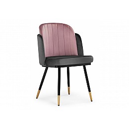 Стул на металлокаркасе Penelopa dark gray / PINK /  black / gold