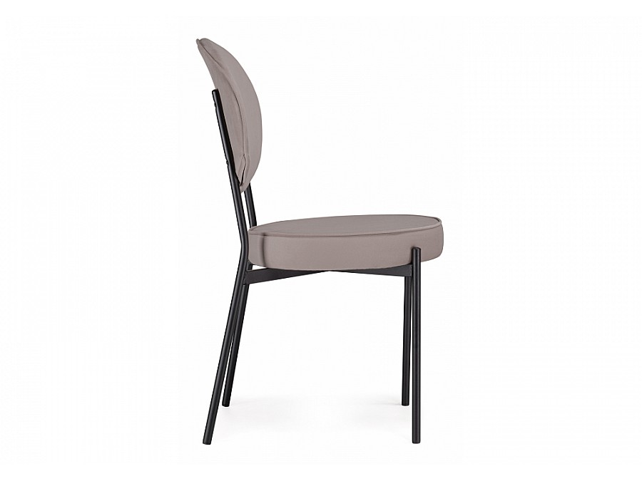 Стул на металлокаркасе Ройс капучино / черный