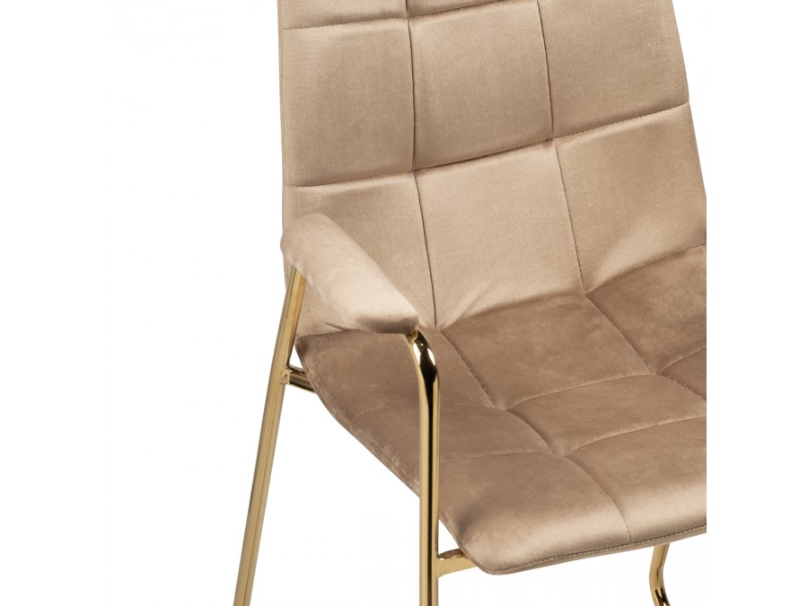 Стул на металлокаркасе Lana beige / gold