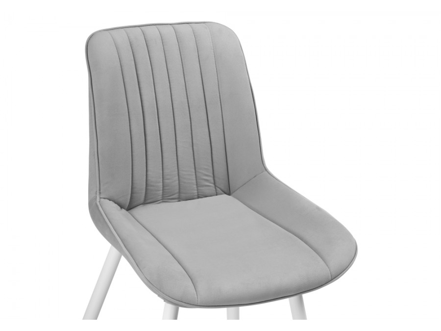 Стул на металлокаркасе Седа светло-серый / белый