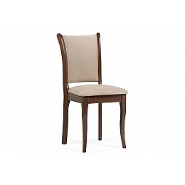 Стул деревянный Санати сливочный раф / темный орех