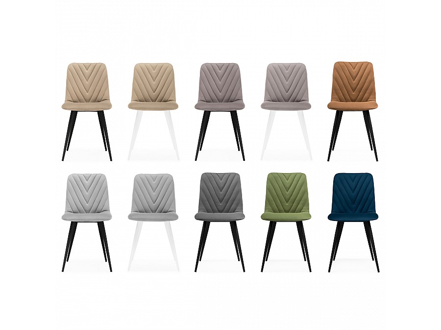 Стул на металлокаркасе Ральф темно-серый / черный