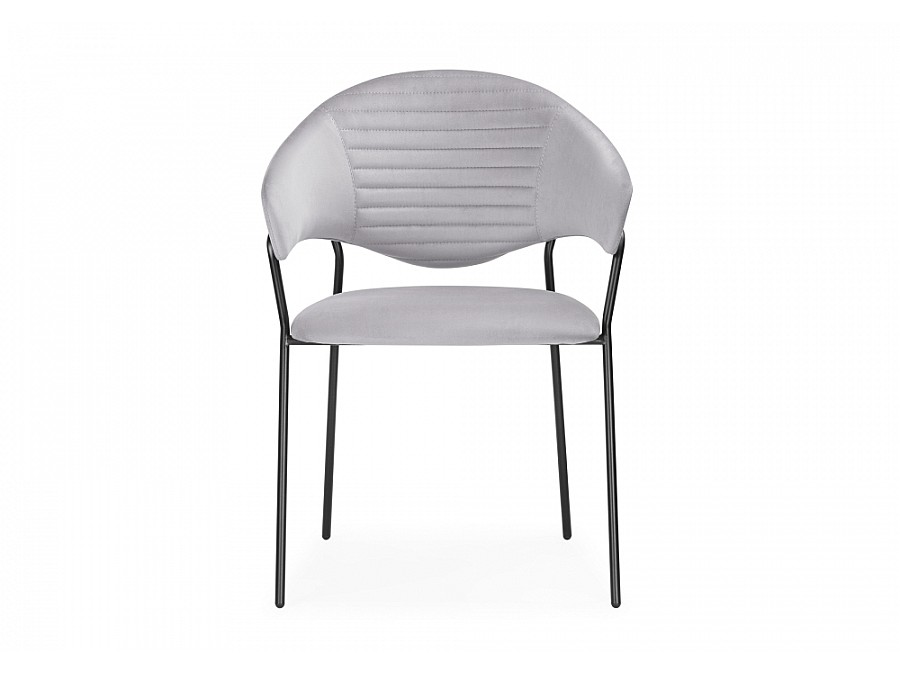 Стул на металлокаркасе Рансол серый / черный глянец