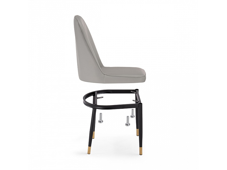 Стул на металлокаркасе Flor light gray / black