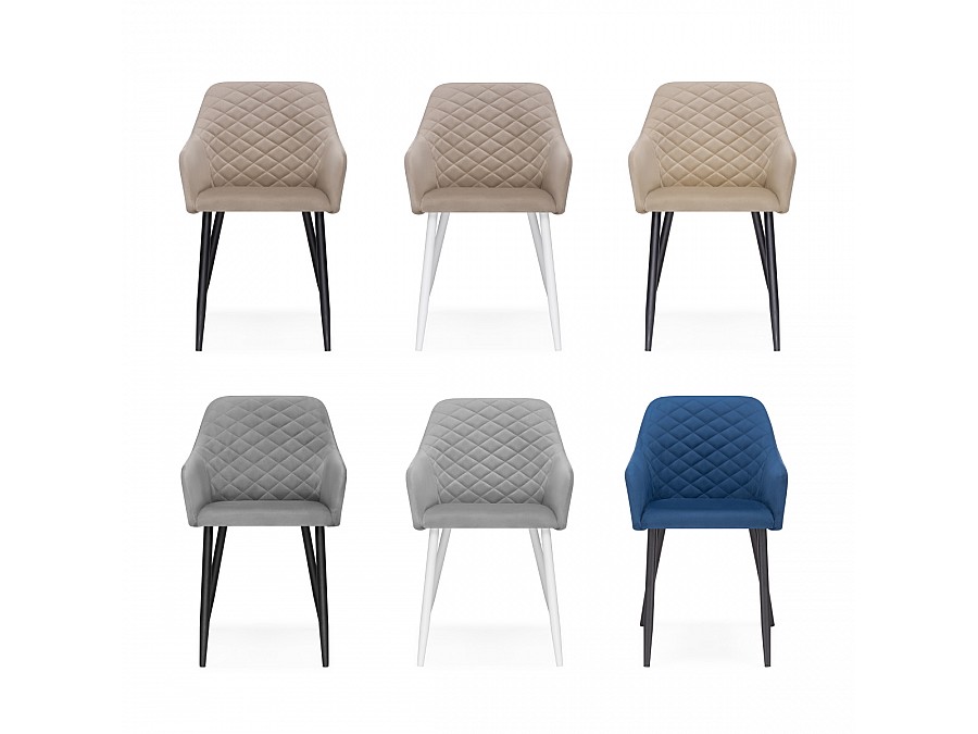 Стул на металлокаркасе Стив бежевый / белый