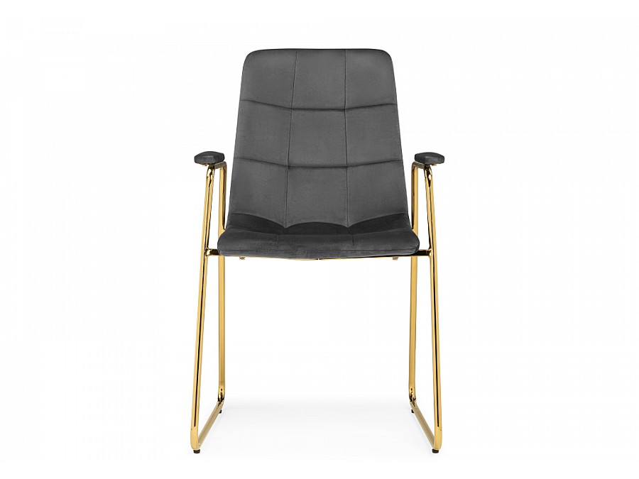 Стул на металлокаркасе Lana dark grey / gold