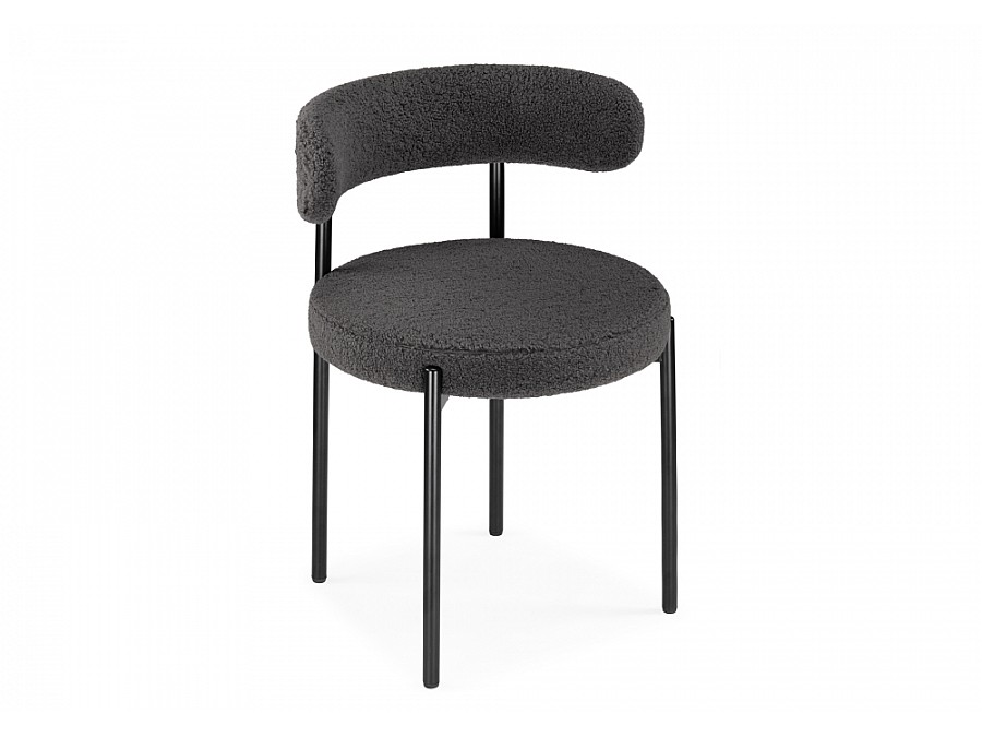 Стул на металлокаркасе Rudi dark gray / black