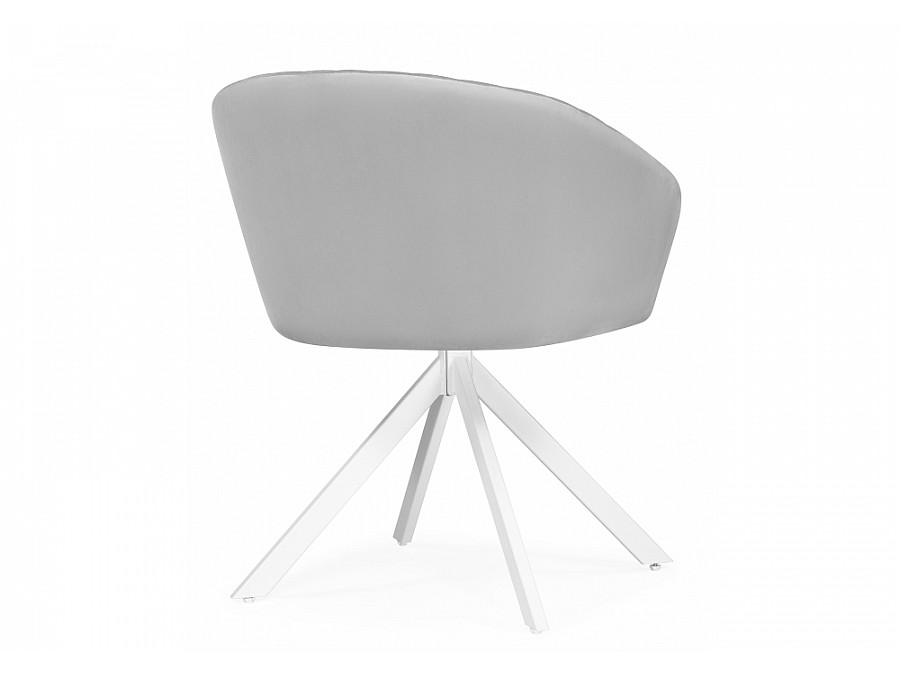 Стул на металлокаркасе Корсо крутящиеся светло-серое / белое