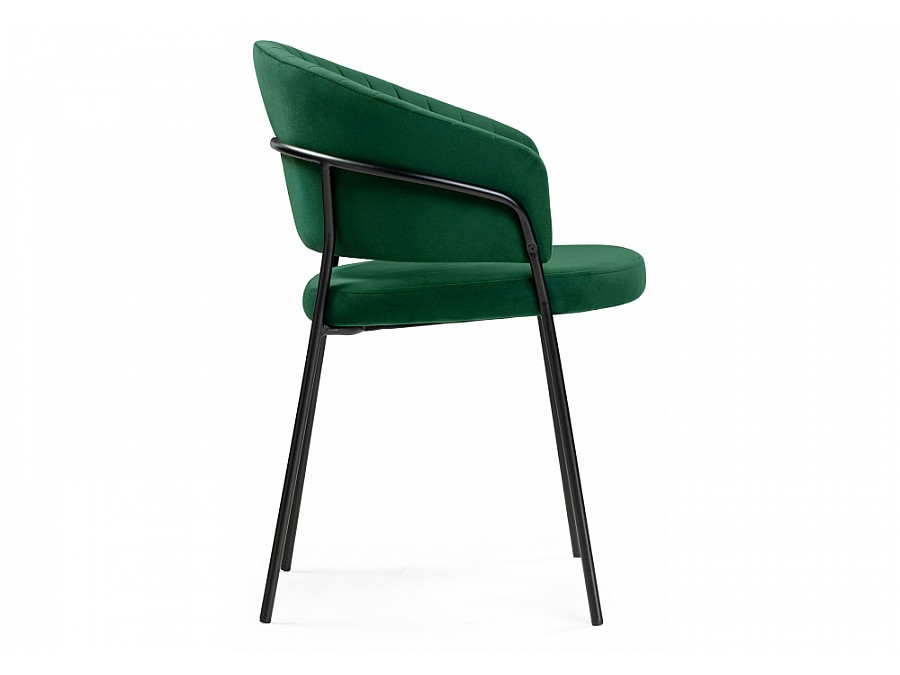 Стул на металлокаркасе Лео изумрудный / черный