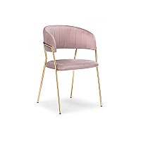 Стул на металлокаркасе Kamelia pink / gold