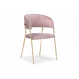 Стул на металлокаркасе Kamelia pink / gold