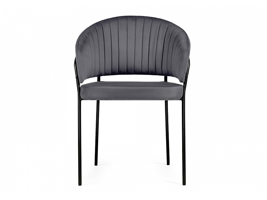 Стул на металлокаркасе Лео антрацитовый / черный