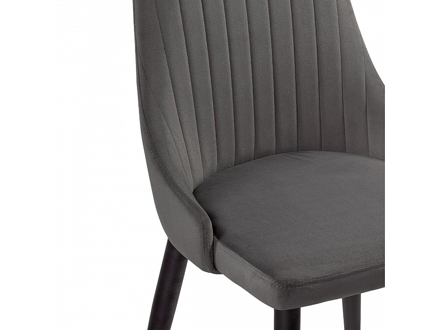 Стул на металлокаркасе Kora dark gray / black