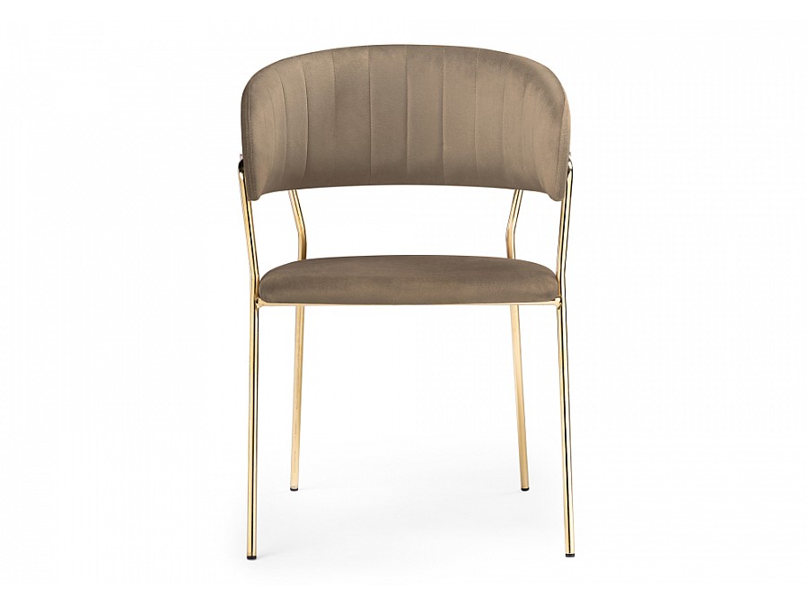Стул на металлокаркасе Kamelia cappuccino / gold