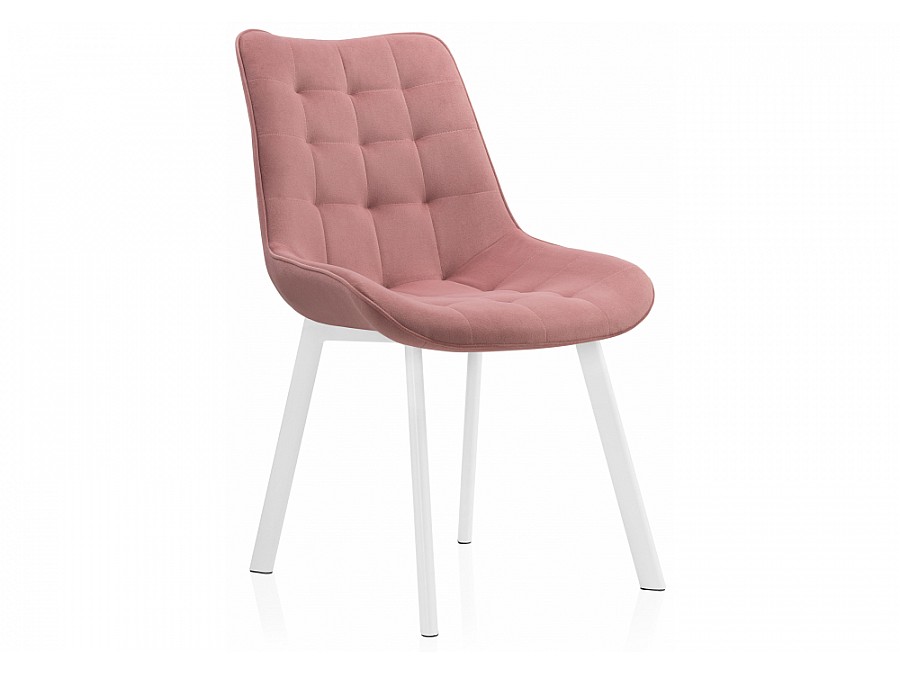 Стул на металлокаркасе Hagen pink / white