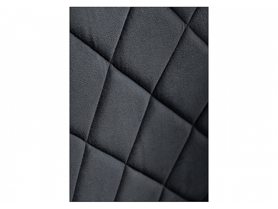 Стул на металлокаркасе Зест микровелюр серый / черный глянец