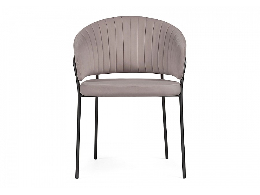 Стул на металлокаркасе Лео капучино / черный