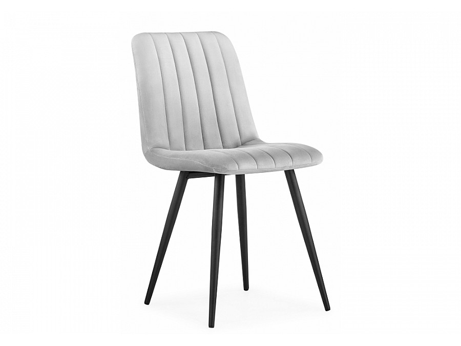 Стул на металлокаркасе Дани серый велюр velutto 52 / черный
