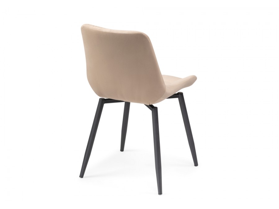 Стул на металлокаркасе Челси крутящийся велюр бежевый / черный