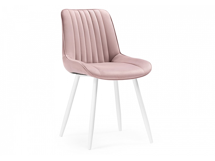 Стул на металлокаркасе Седа розовый / белый