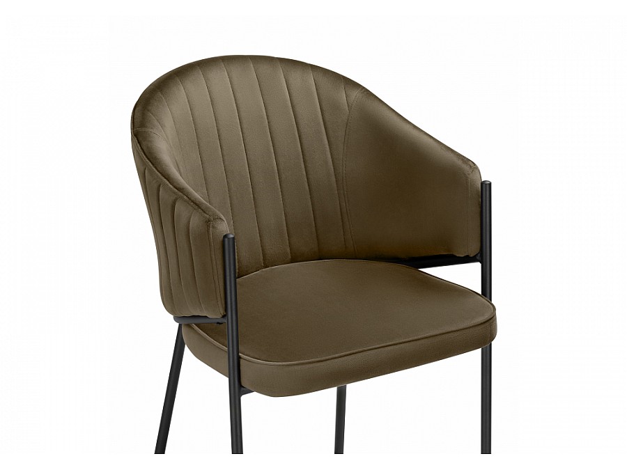 Стул на металлокаркасе Kortni сappuccino / black