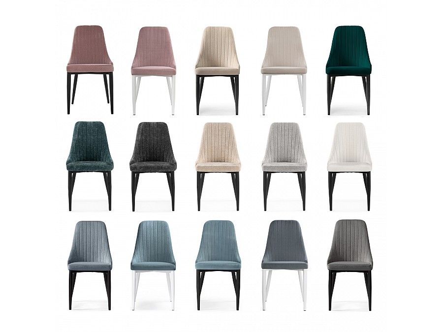 Стул на металлокаркасе Kora black / dark gray
