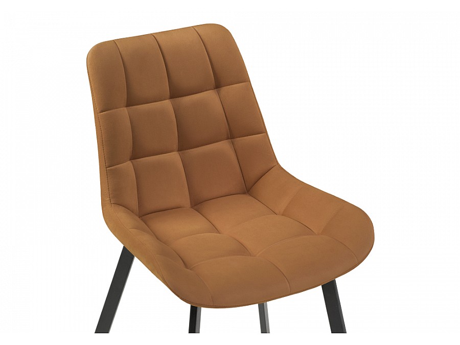 Стул на металлокаркасе Челси кирпичный / черный