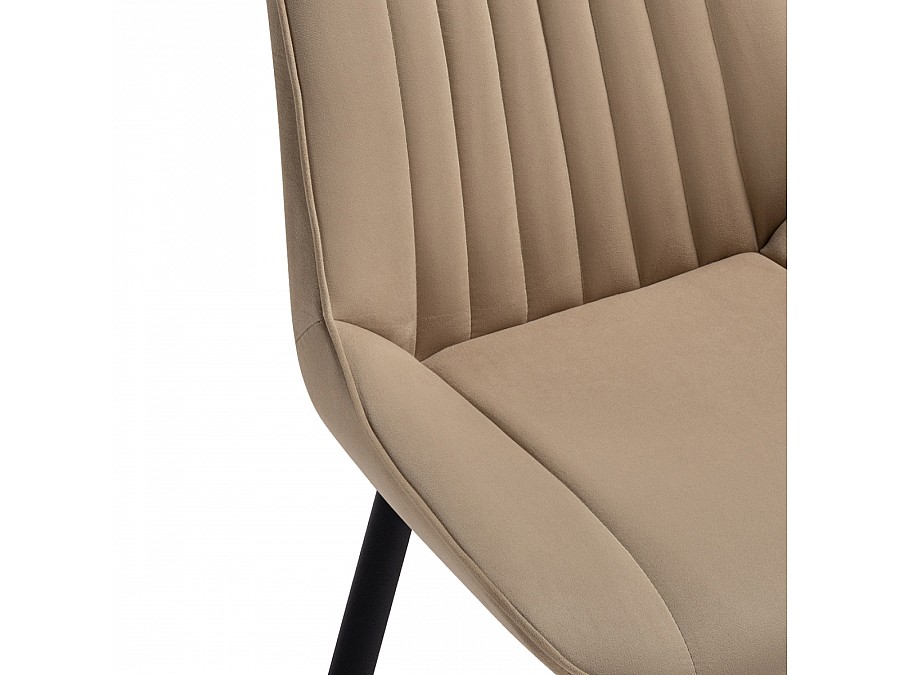 Стул на металлокаркасе Седа бежевый / черный