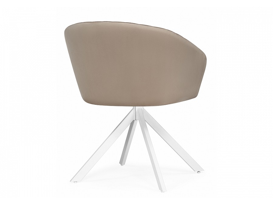 Стул на металлокаркасе Корсо крутящиеся бежевое / белое