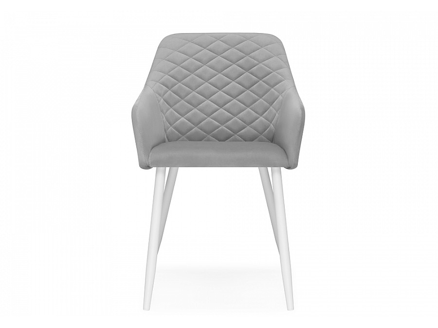 Стул на металлокаркасе Стив светло-серый / белый