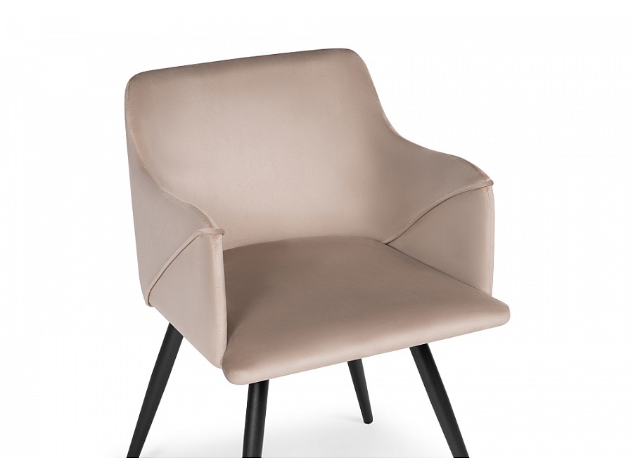 Стул на металлокаркасе Эджелл латте / черный