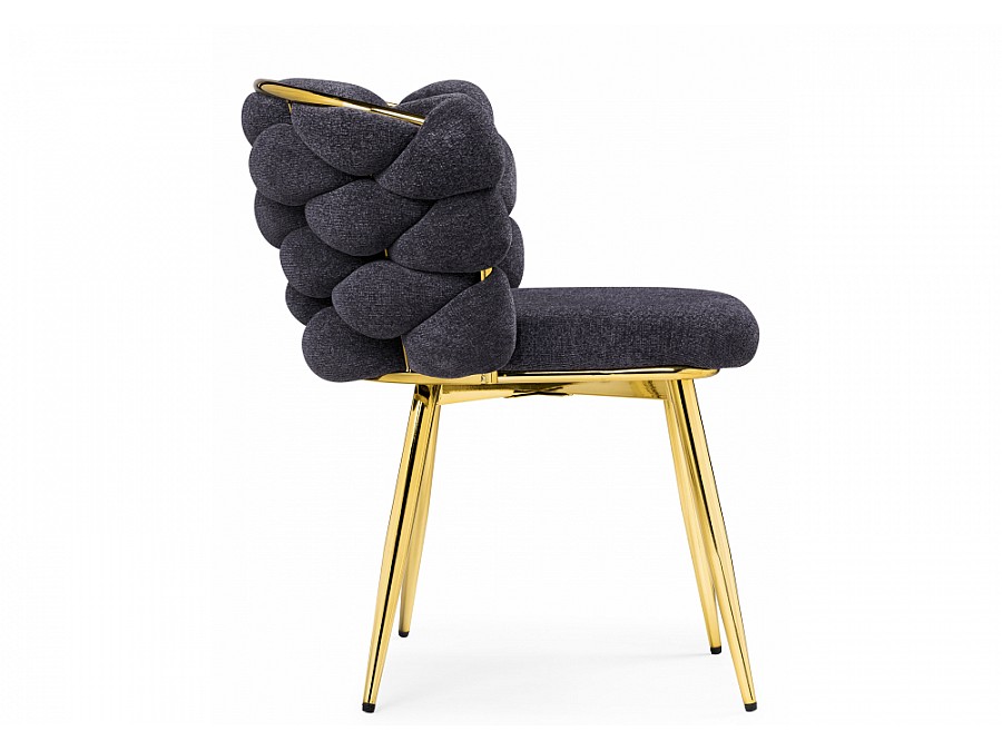 Стул на металлокаркасе Rendi gray / gold