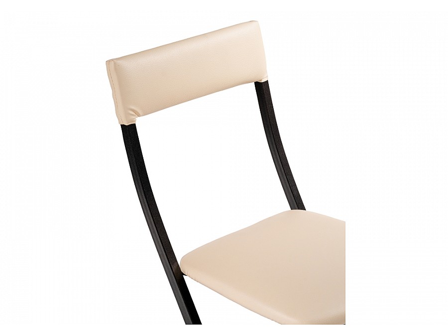 Стул на металлокаркасе Elevis ваниль крап / темный мусс