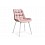 Стул на металлокаркасе Челси розовый / белый