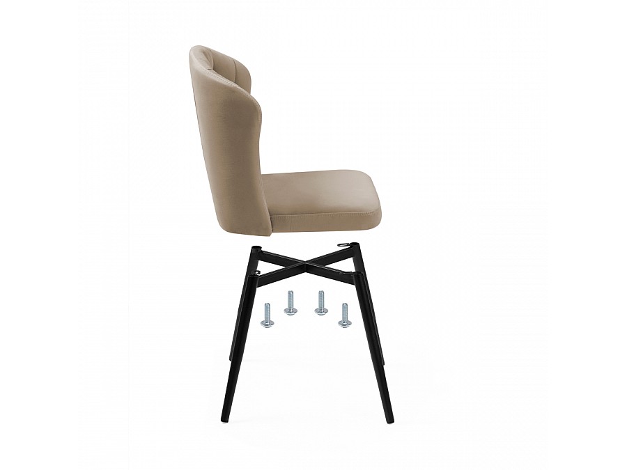 Стул на металлокаркасе Алиссум velutto 05 / черный