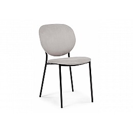 Стул на металлокаркасе Саранда серый / черный глянец