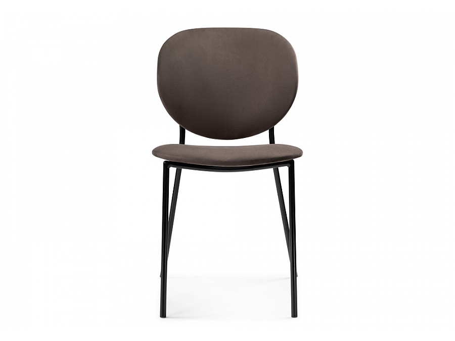 Стул на металлокаркасе Саранда кофе / черный глянец