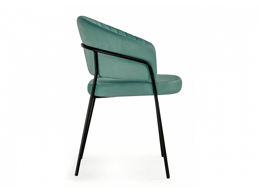Стул на металлокаркасе Лео зеленый brandy light 10 / черный