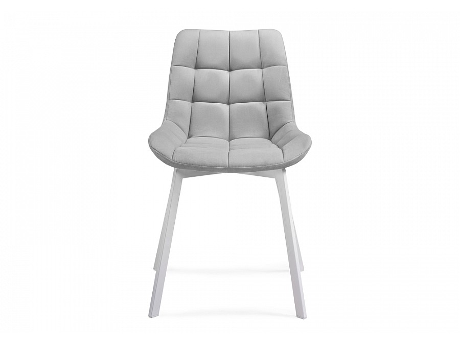 Стул на металлокаркасе Челси белый / светло-серый