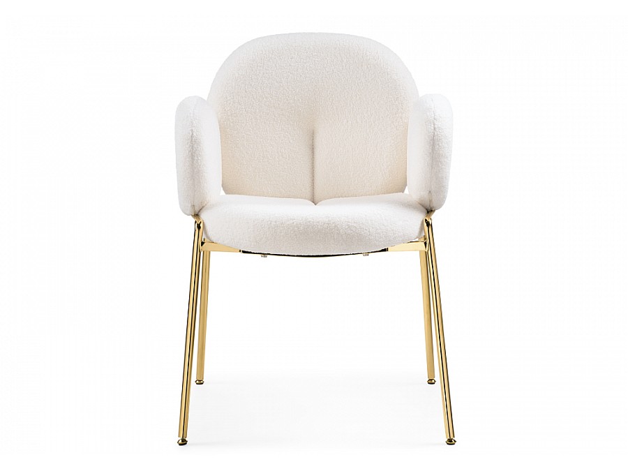 Стул на металлокаркасе Kalipso white / gold
