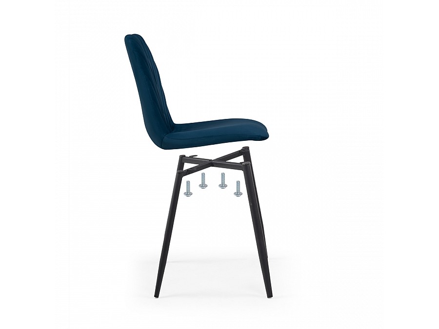 Стул на металлокаркасе Ральф синий / черный