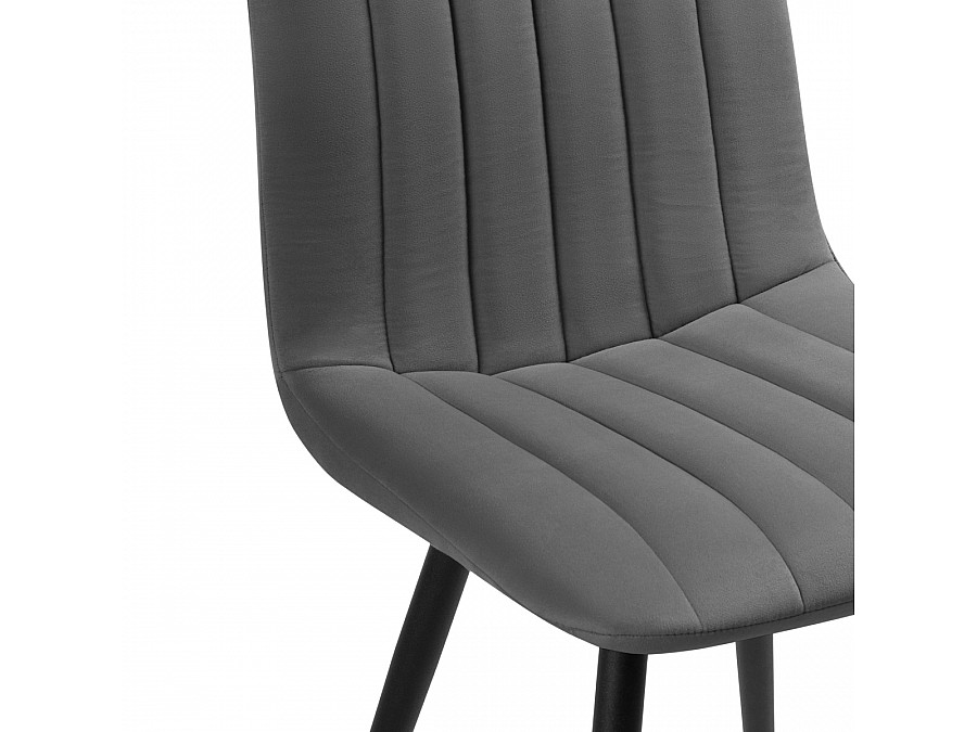 Стул на металлокаркасе Дани серый велюр velutto 32 / черный