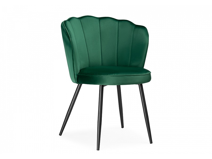 Стул на металлокаркасе Coral green / black
