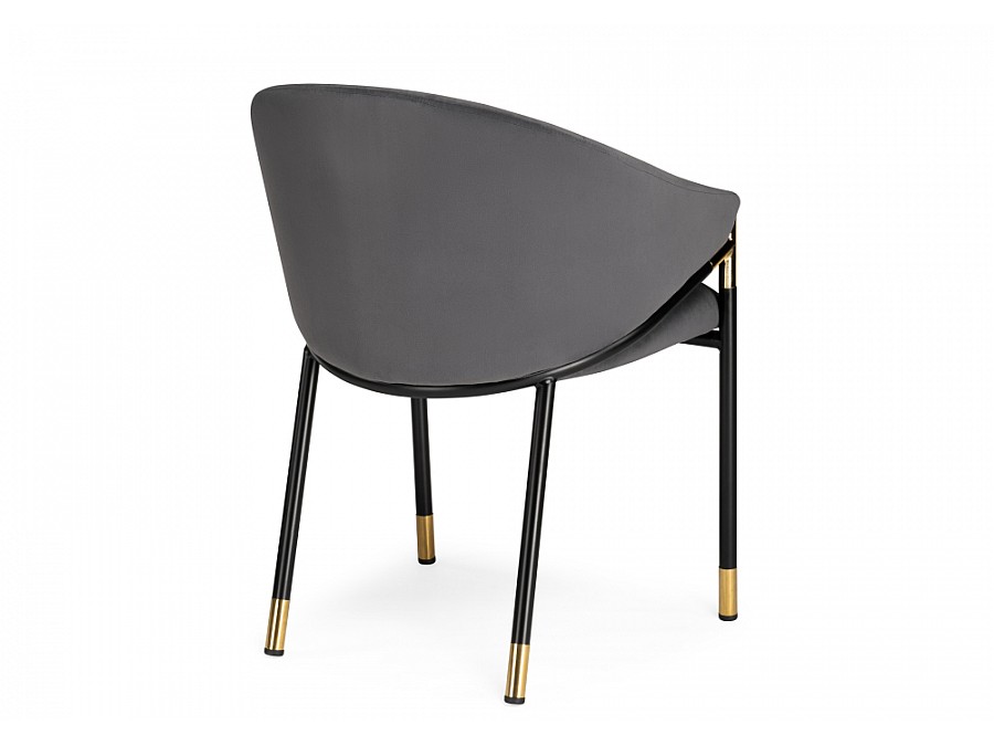 Стул на металлокаркасе Molton gray / black/ gold