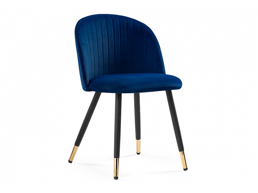 Стул на металлокаркасе Gabi dark blue / black / gold