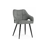 Стул на металлокаркасе Hera dark gray / black