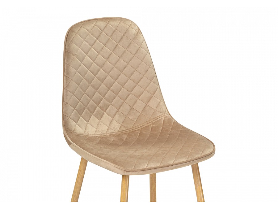 Стул на металлокаркасе Capri dark beige / wood