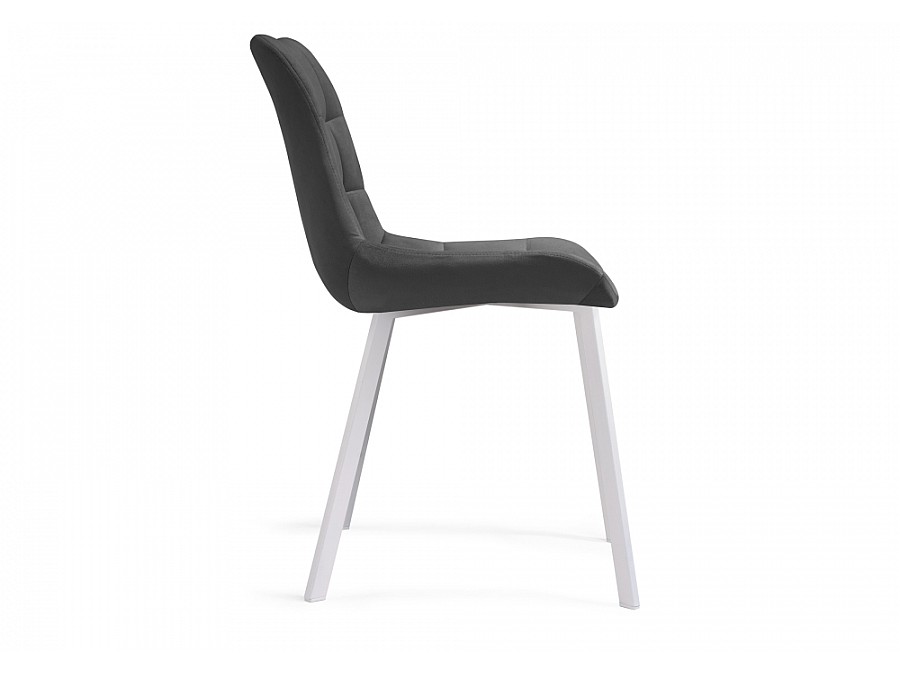 Стул на металлокаркасе Челси темно-серый / белый